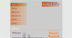 Desktop Screenshot of highlandmanorofmesquite.com