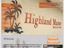 Tablet Screenshot of highlandmanorofmesquite.com